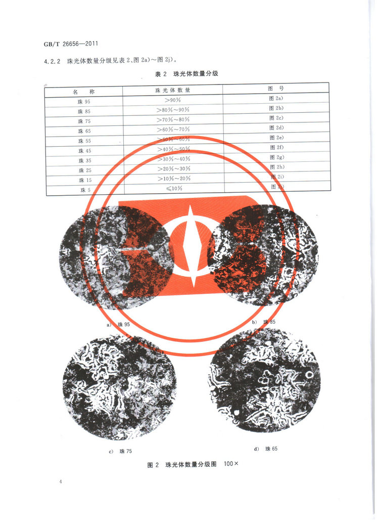 蠕墨鑄鐵金相試驗國家標(biāo)準(zhǔn)GB/T26656-2011