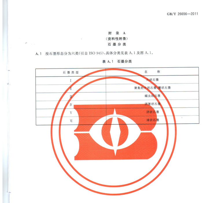 蠕墨鑄鐵金相試驗國家標(biāo)準(zhǔn)GB/T26656-2011
